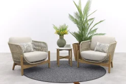 Garden Impressions Talara stoel loungeset 3-delig - Zand