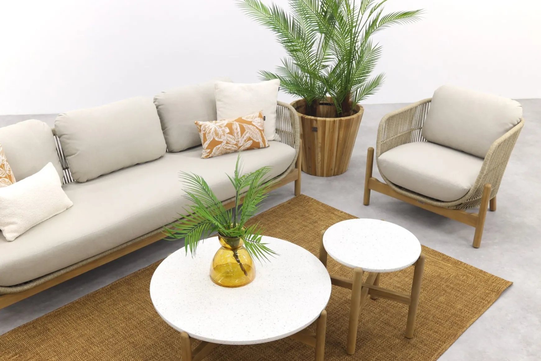 Garden Impressions Talara stoel bank loungeset 5-delig - Zand