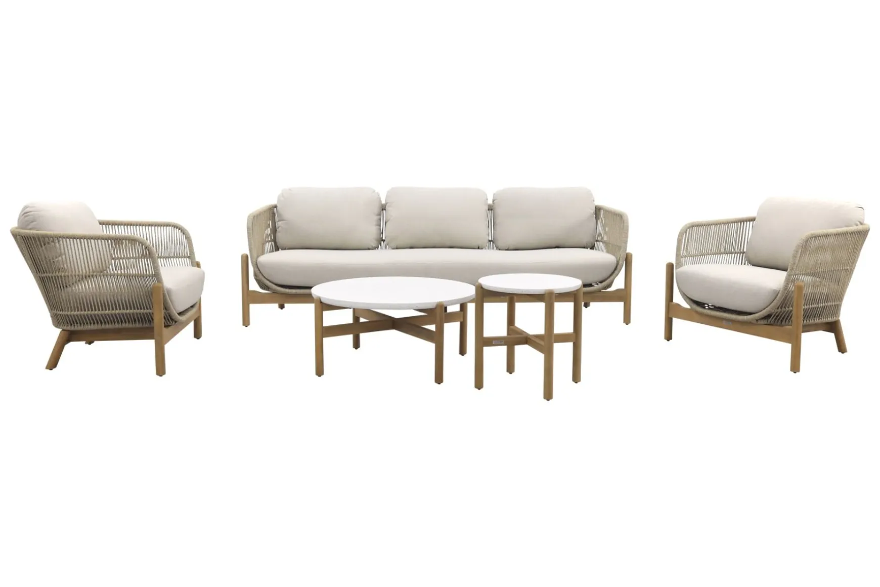Garden Impressions Talara stoel bank loungeset 5-delig - Zand