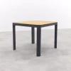 General tuintafel 90x90 cm. - aluminium royal grey frame / teak
