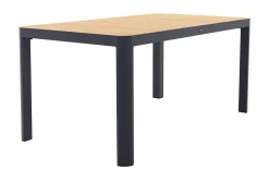 General tuintafel 160x90 cm. - aluminium royal grey frame / teak