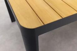 General tuintafel 220x100 cm. - aluminium royal grey frame / teak
