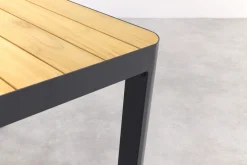 General tuintafel 220x100 cm. - aluminium royal grey frame / teak