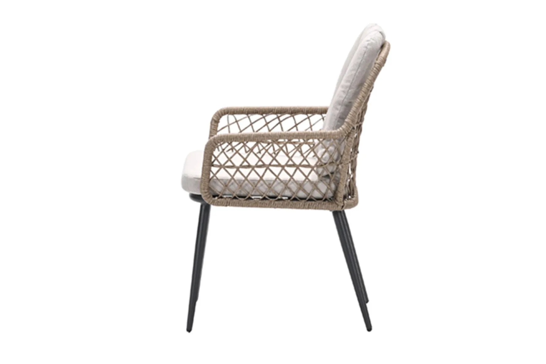 GI Allasio dining tuinstoel - Carbon black/Zand
