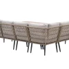 GI Allasio lounge-dining hoekset (5-delig) - Carbon black/Zand