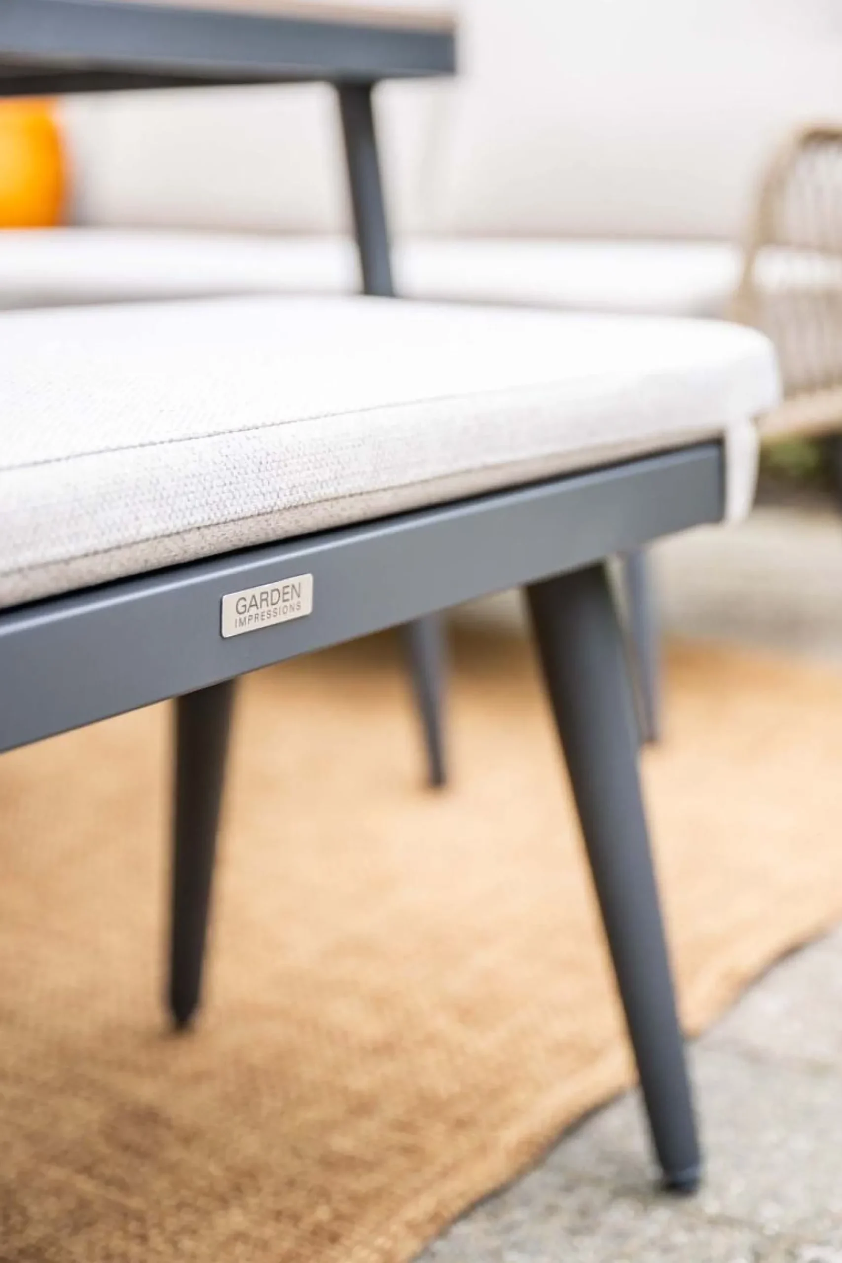 GI Allasio lounge-dining hoekset (6-delig) - Carbon black/Zand