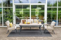 GI Allasio naturel rope lounge-/diningset (4-dlg)