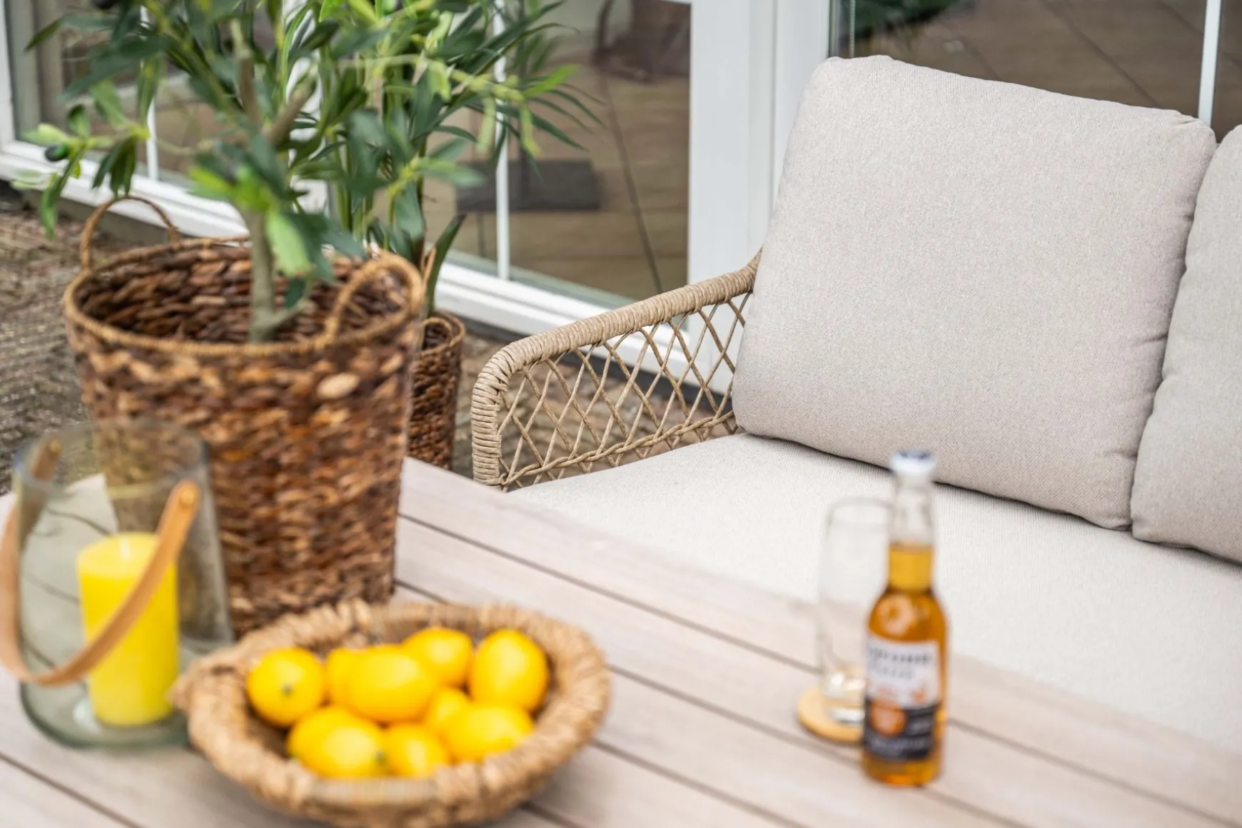GI Allasio naturel rope lounge-/diningset (4-dlg)