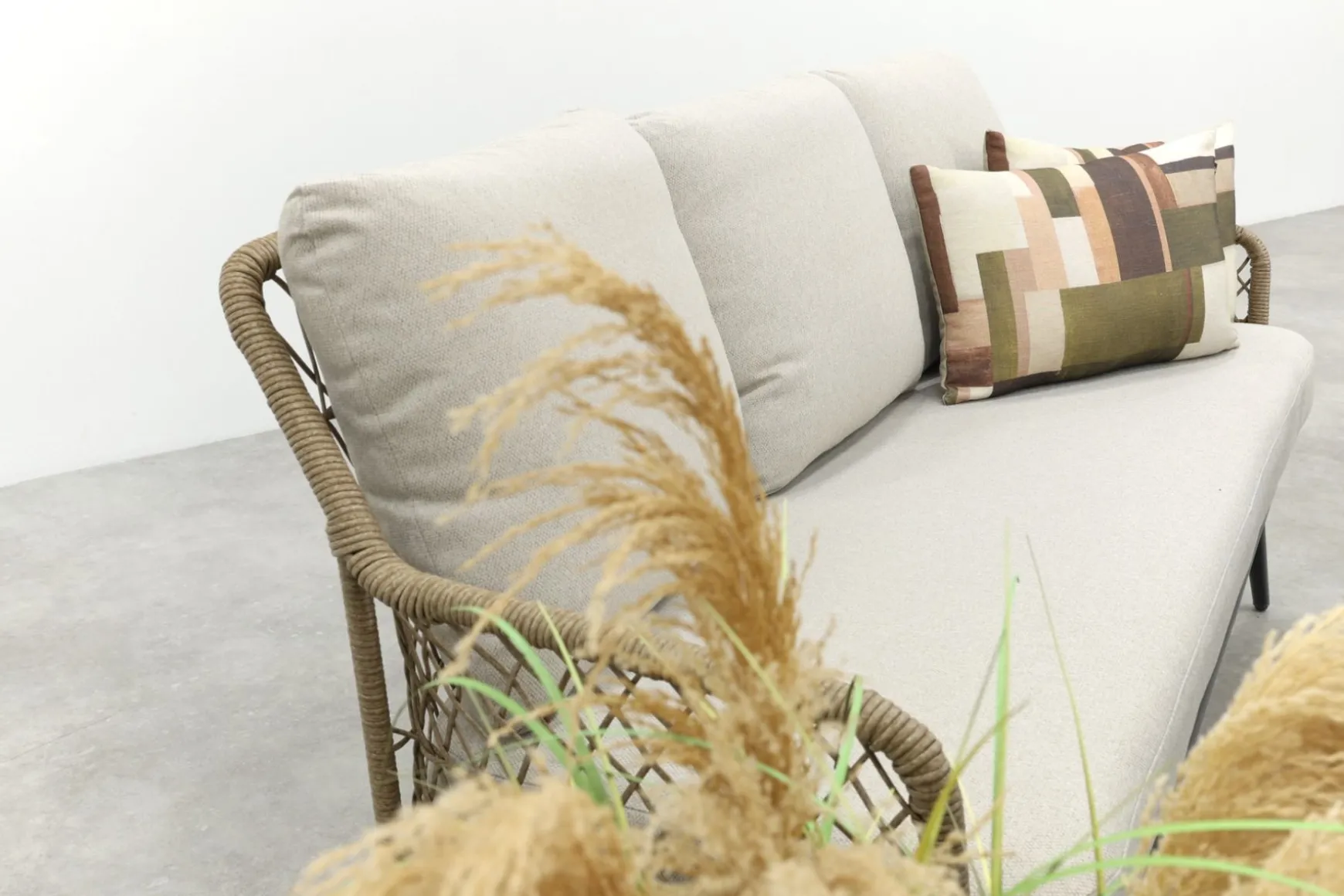 GI Allasio naturel rope lounge-/diningset (4-dlg)