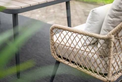 GI Allasio naturel rope lounge-/diningset (4-dlg)