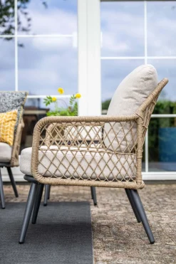 GI Allasio naturel rope lounge-/diningset (4-dlg)