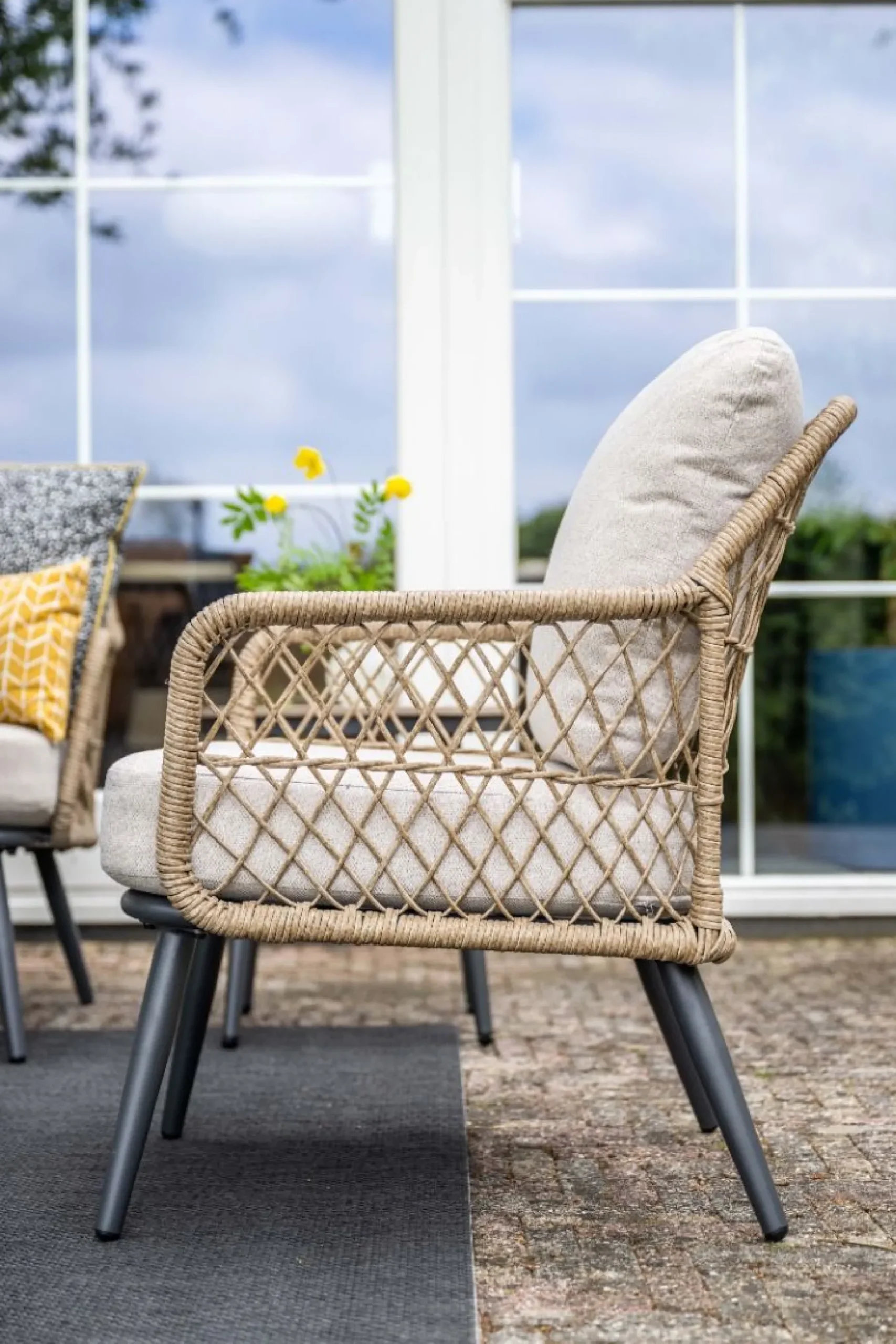 GI Allasio naturel rope lounge-/diningset (4-dlg)