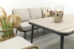 GI Allasio naturel rope lounge-/diningset (4-dlg)