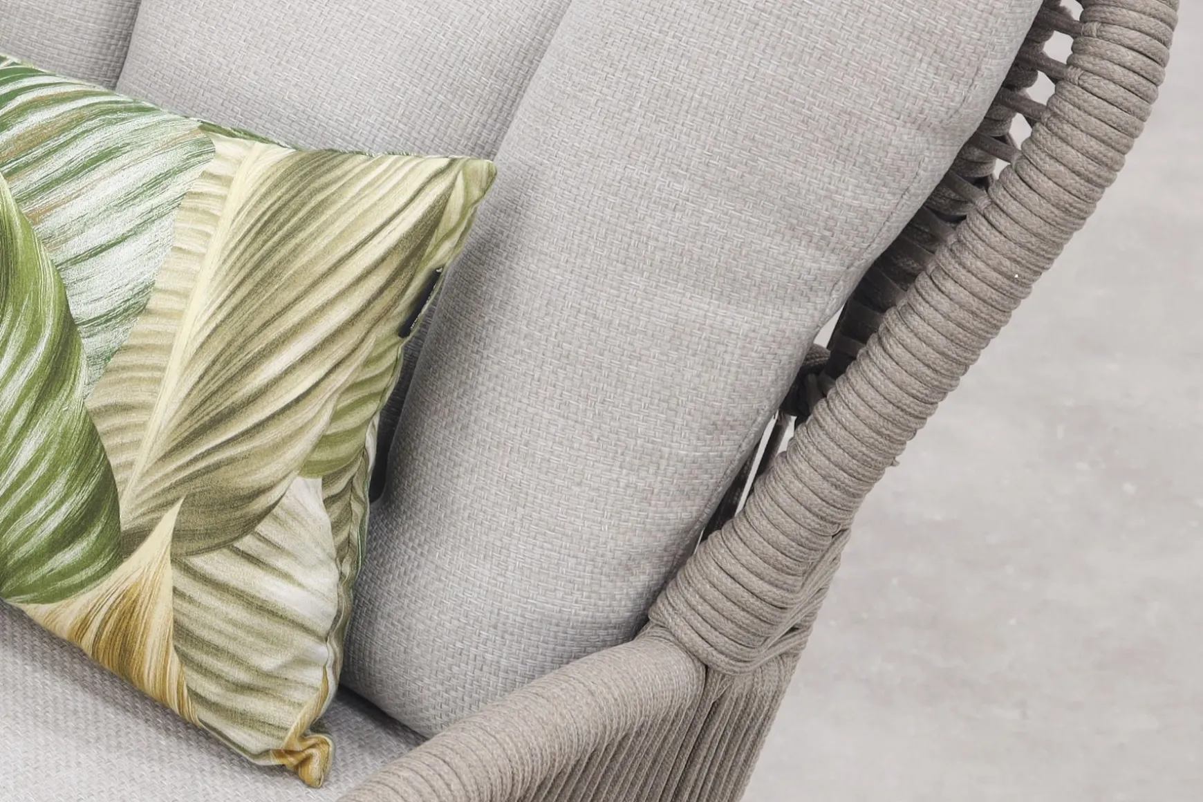 GI Andorra loungestoel + hocker - Taupe/Zand OP=OP