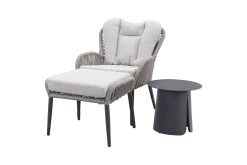 GI Andorra/Velora loungestoel set - Taupe/Zand