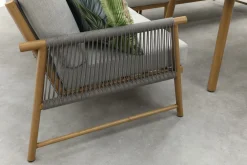 GI Bahama lounge-/diningset met sportbankje - Valley Sand/Teak look