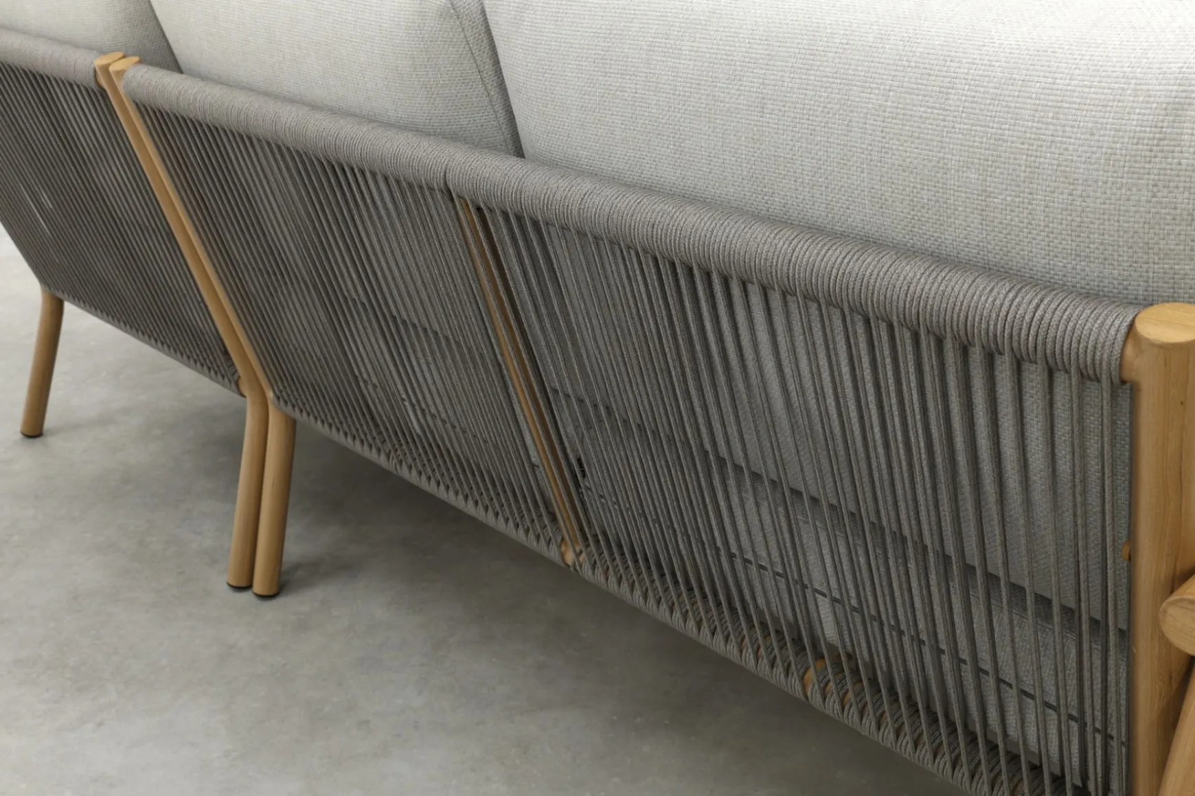 GI Bahama lounge-/diningset met sportbankje - Valley Sand/Teak look