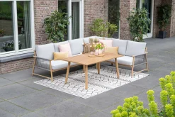 GI Bahama lounge-/diningset - Valley Sand/Teak look