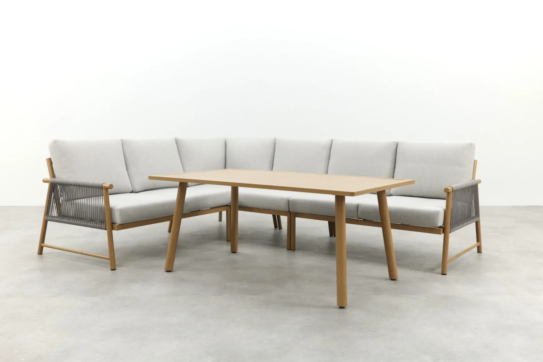 GI Bahama lounge-/diningset - Valley Sand/Teak look