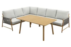 GI Bahama lounge-/diningset - Valley Sand/Teak look