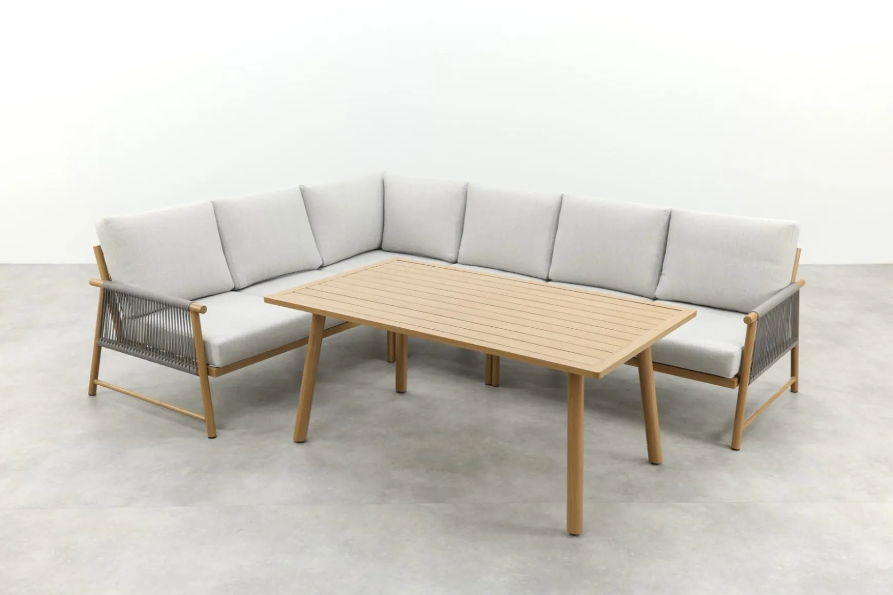 GI Bahama lounge-/diningset - Valley Sand/Teak look