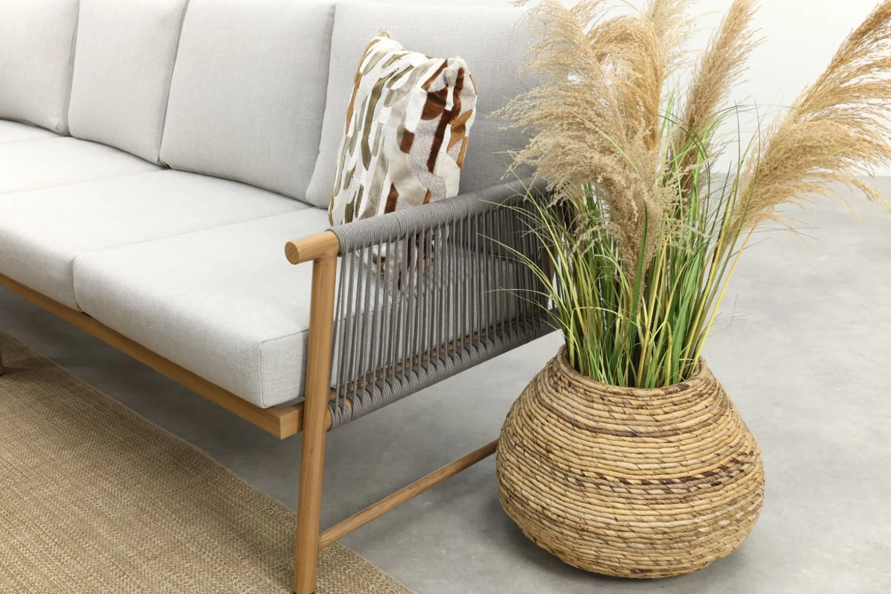 GI Bahama lounge-/diningset - Valley Sand/Teak look