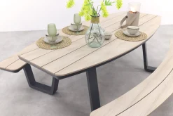 GI Bell ovale 6-persoons picknicktafel 220x193cm.