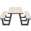 GI Bell picknicktafel 280x178 cm. - Carbon black/Light Teak look