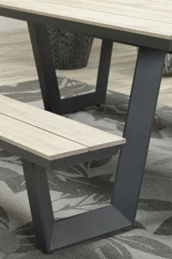 GI Bell picknicktafel 200 x 178 cm. - Carbon black