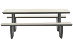 GI Bell picknicktafel 200 x 178 cm. - Carbon black