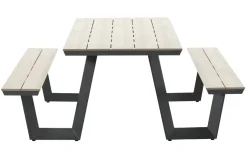 GI Bell picknicktafel 200 x 178 cm. - Carbon black