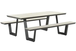 GI Bell picknicktafel 200 x 178 cm. - Carbon black