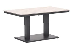 GI Cyprus up&down verstelbare houtlook tuintafel 150x87 cm. - Carbon Black
