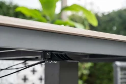 GI Cyprus up&down verstelbare houtlook tuintafel 150x87 cm. - Carbon Black