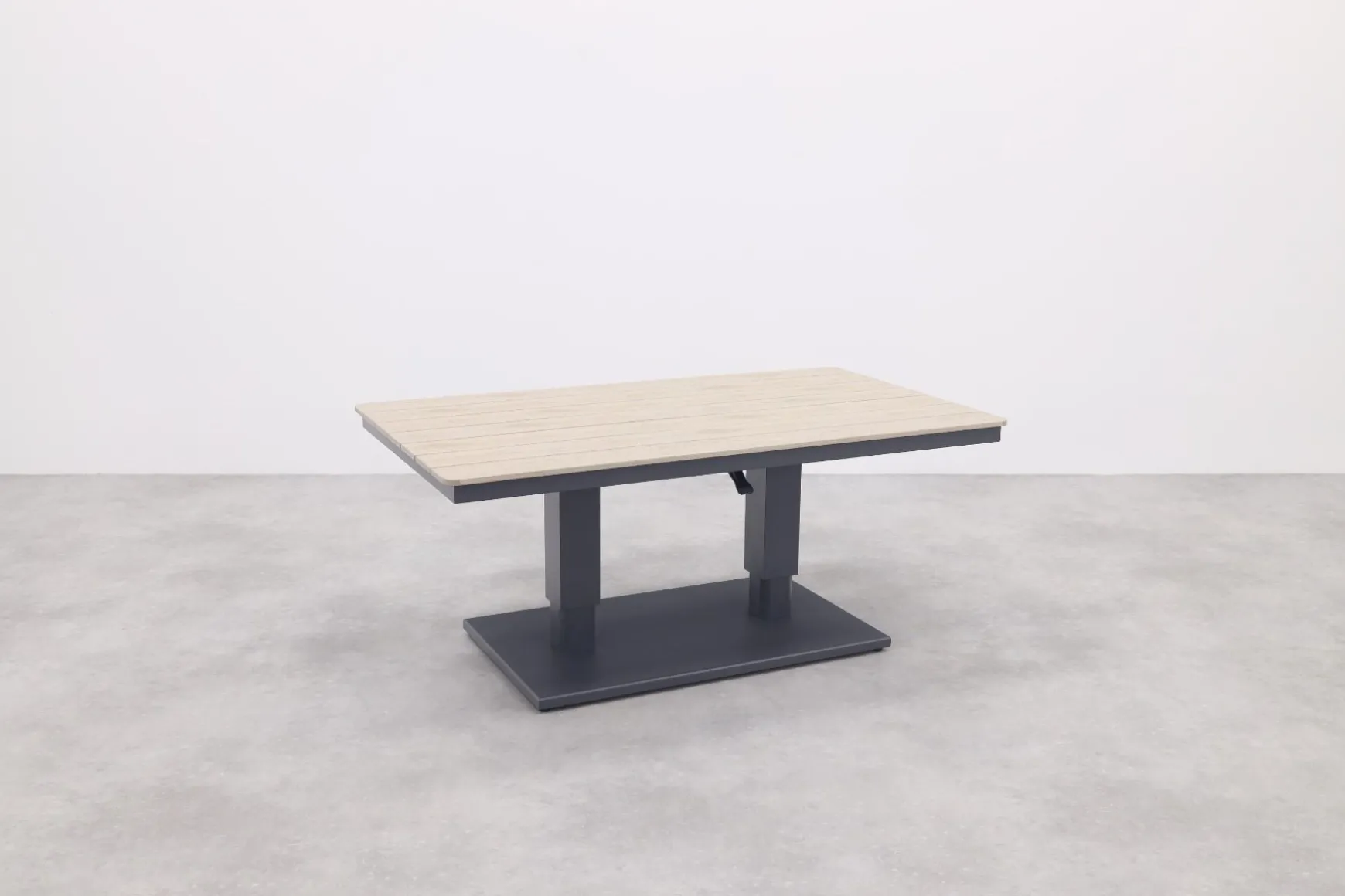 GI Cyprus up&down verstelbare houtlook tuintafel 150x87 cm. - Carbon Black