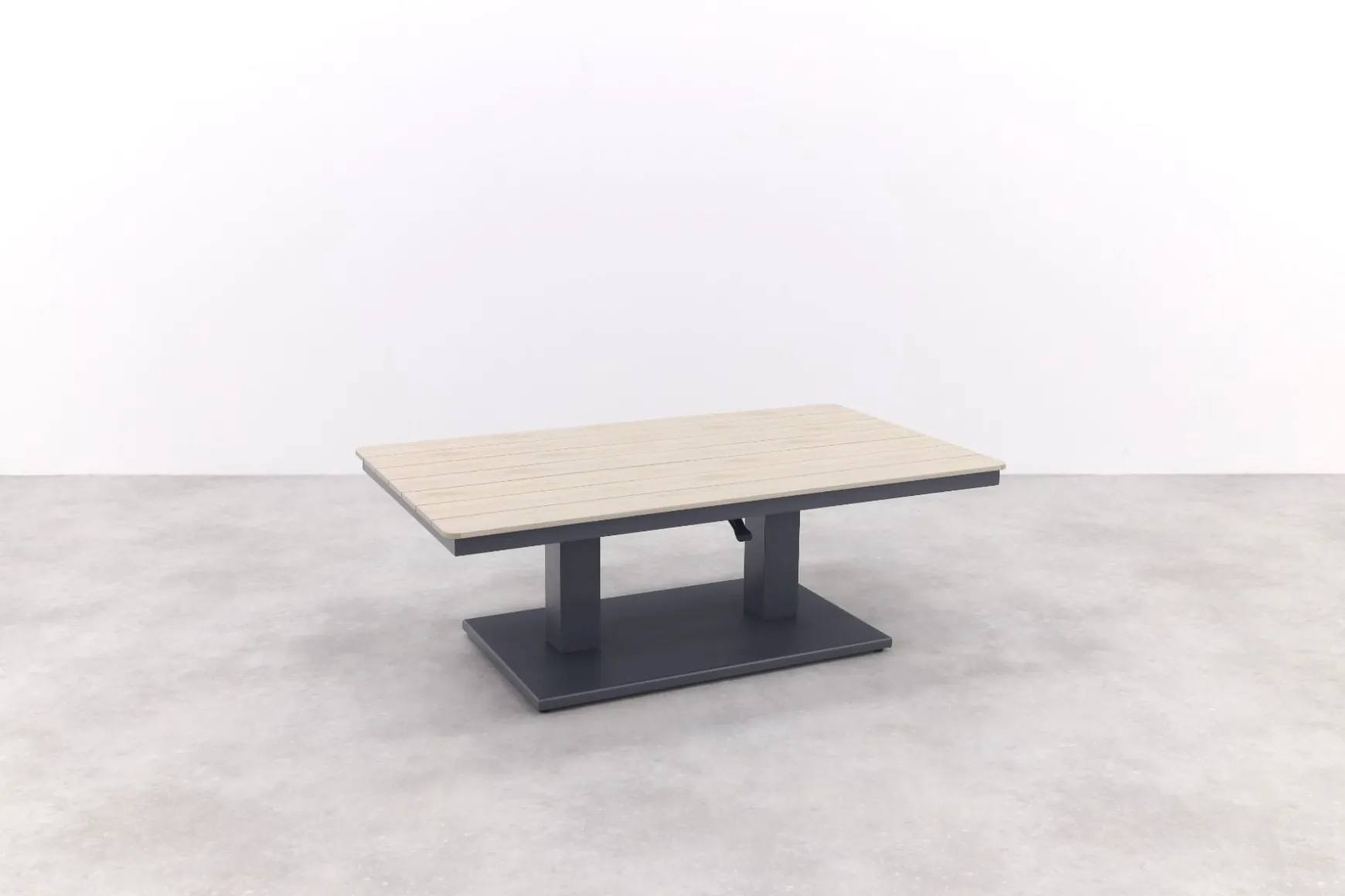 GI Cyprus up&down verstelbare houtlook tuintafel 150x87 cm. - Carbon Black