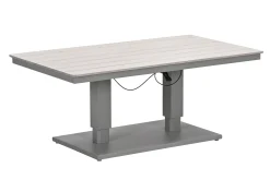 GI Cyprus up&down verstelbare houtlook tuintafel 150x87 cm. - Taupe