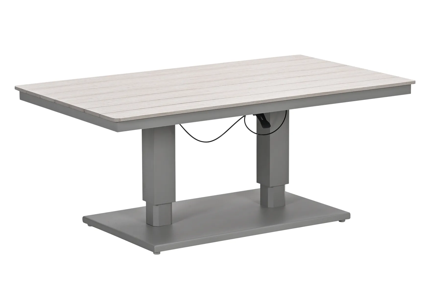GI Cyprus up&down verstelbare houtlook tuintafel 150x87 cm. - Taupe