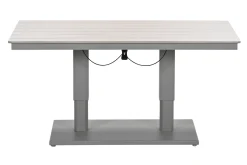 GI Cyprus up&down verstelbare houtlook tuintafel 150x87 cm. - Taupe