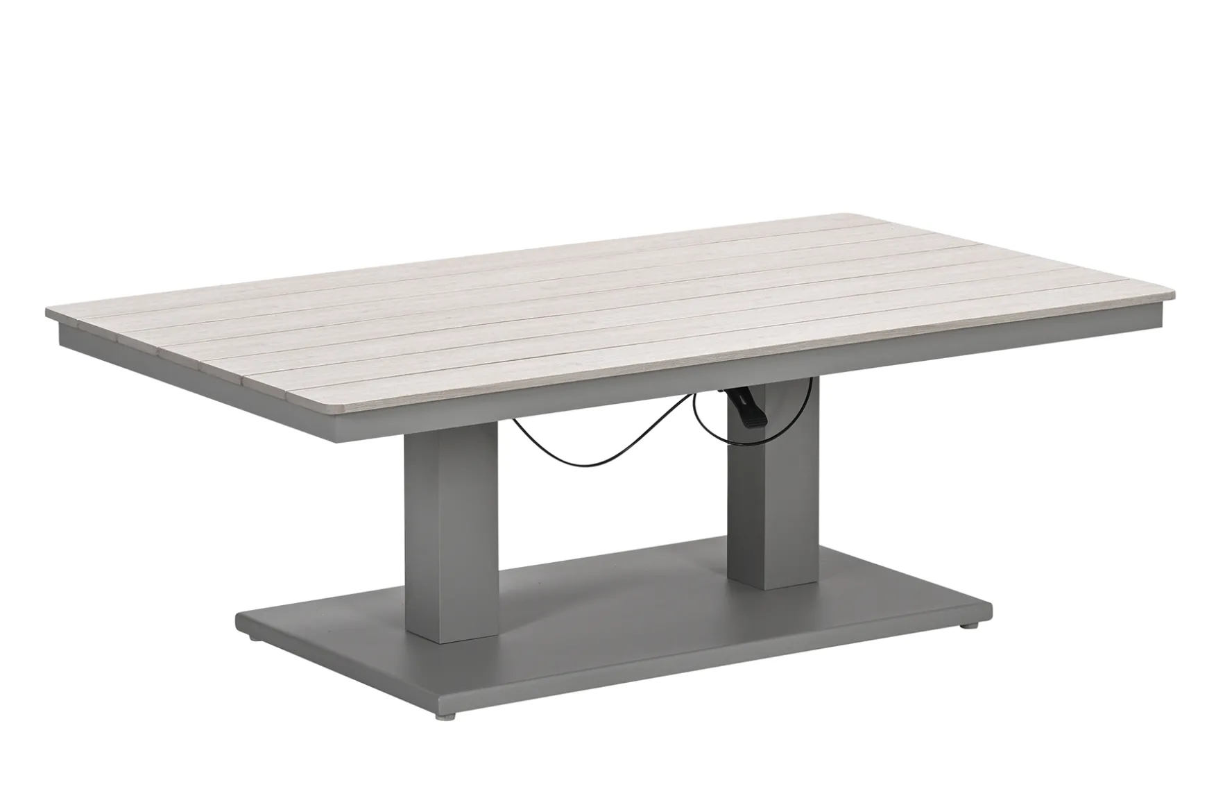 GI Cyprus up&down verstelbare houtlook tuintafel 150x87 cm. - Taupe