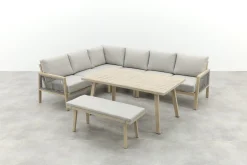 GI Decala rope lounge-/diningset incl. tuinbank - Teak/Zand