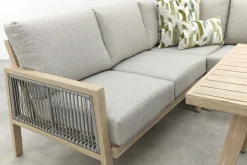 GI Decala rope lounge-/diningset incl. tuinbank - Teak/Zand