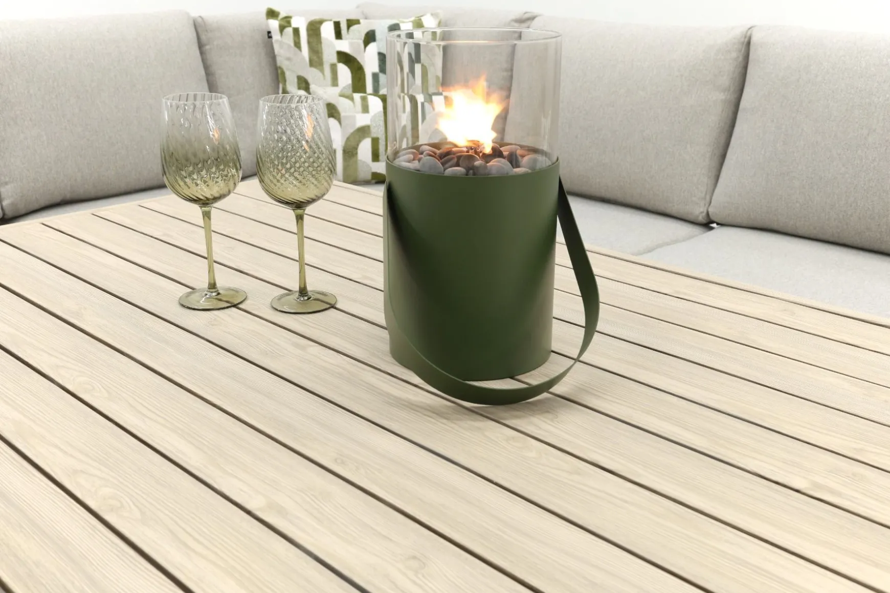 GI Decala rope lounge-/diningset incl. tuinbank - Teak/Zand