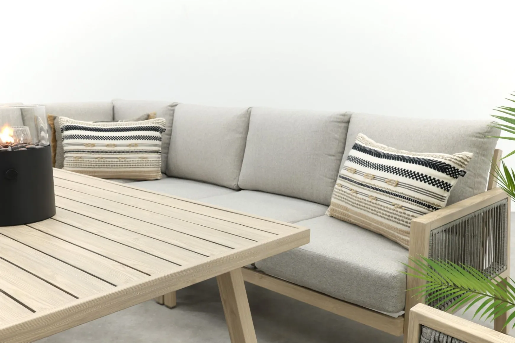 GI Decala rope lounge-/diningset - Teak/Zand
