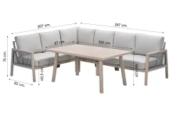 GI Decala rope lounge-/diningset - Teak/Zand