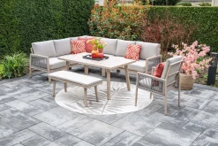 GI Decala rope lounge-/diningset - Teak/Zand