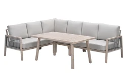 GI Decala rope lounge-/diningset - Teak/Zand