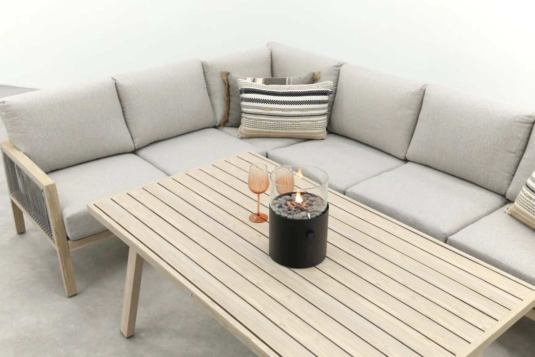 GI Decala rope lounge-/diningset - Teak/Zand