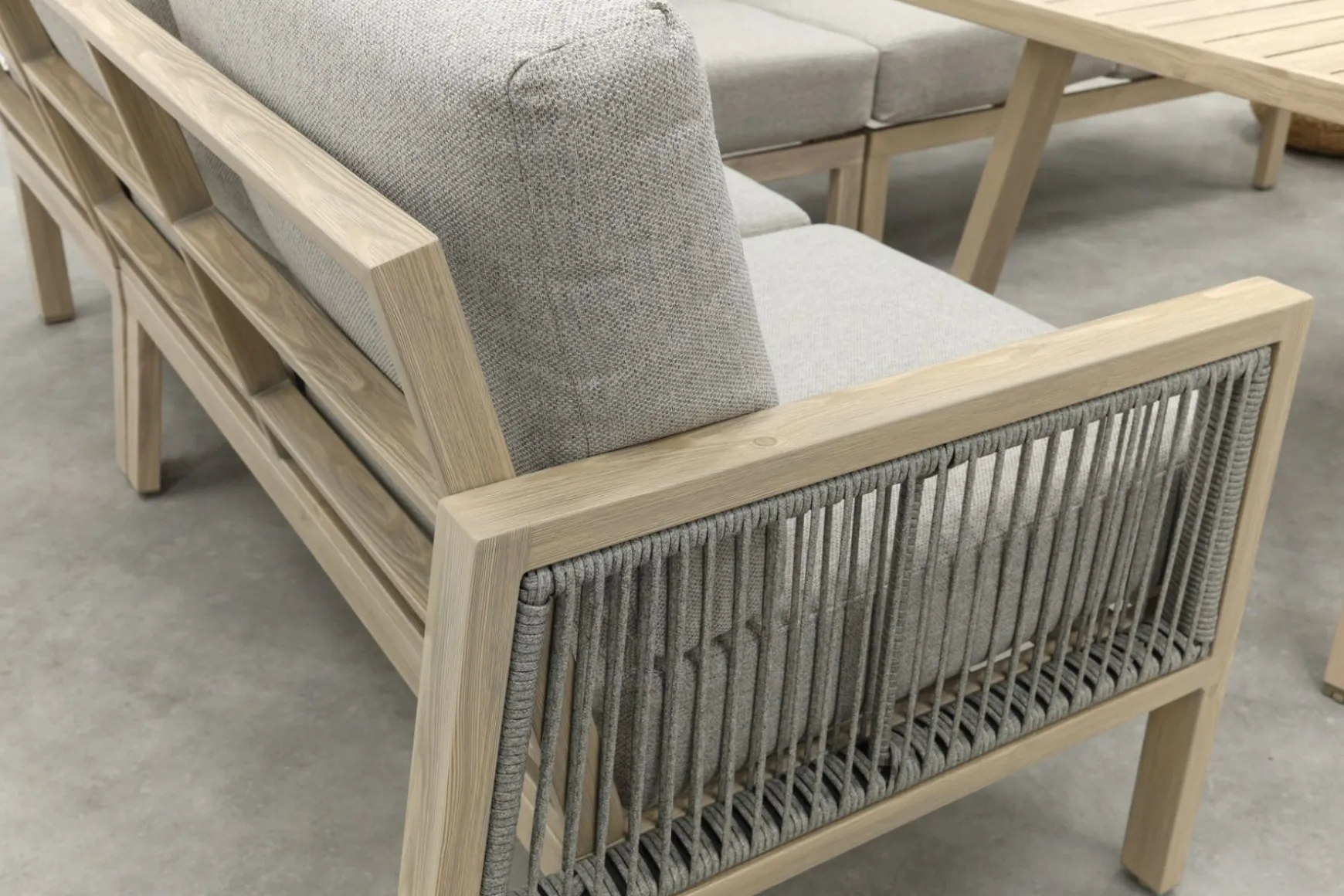 GI Decala rope lounge-/diningset - Teak/Zand