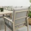 GI Decala rope lounge-/diningset incl. stoel & tuinbank - Teak/Zand